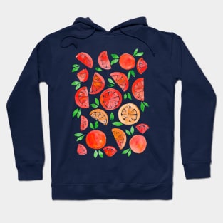 Watercolor grapefruit - orange Hoodie